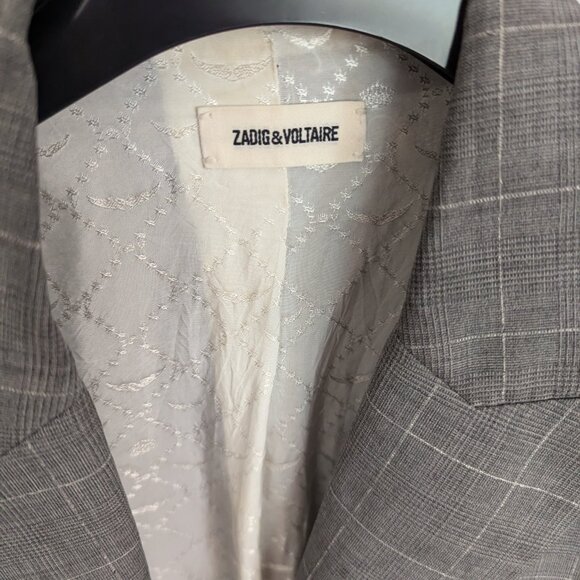 Zadig & Voltaire gray blazer in wool size 38 - Picture 8 of 14